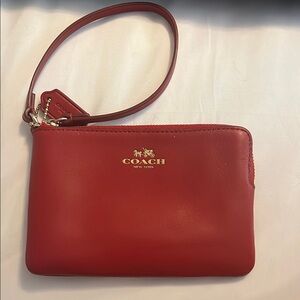 Coach Red Leather Wristlet